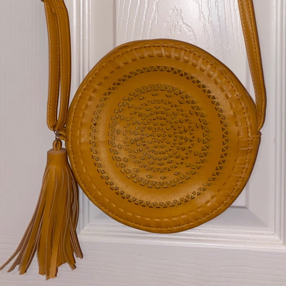 Mustard yellow mini crossbody bag